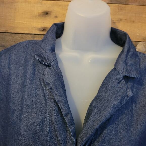 SALE-Millenium women's dark blue jean loose fitting pull over dress size 2x - Picture 3 of 11